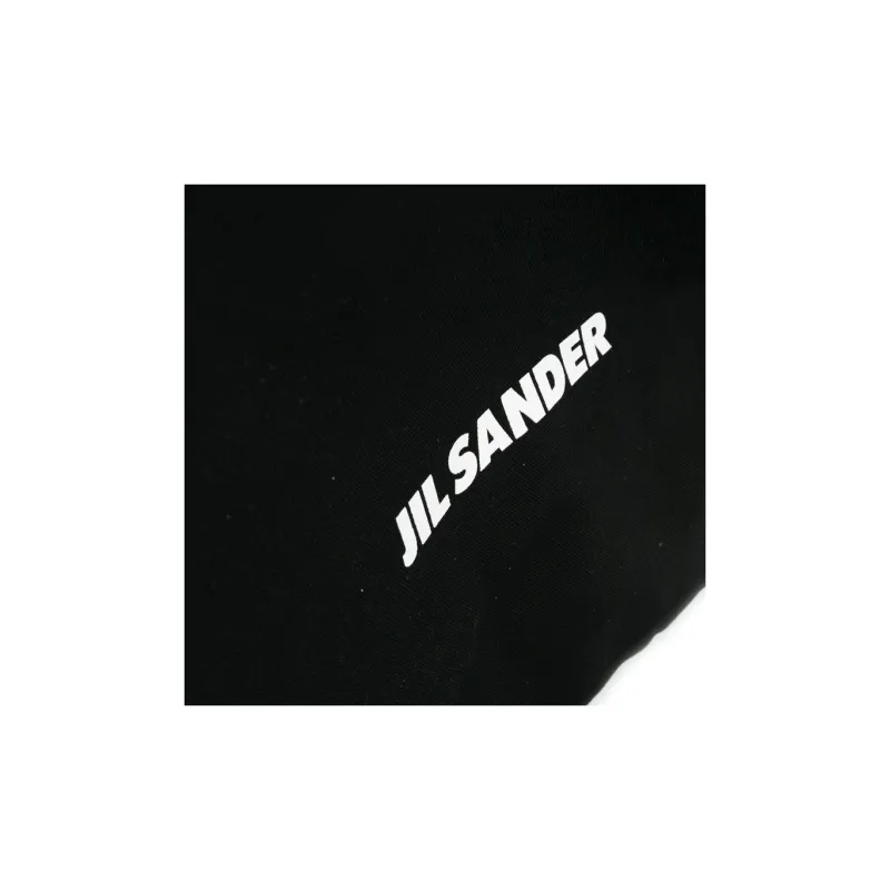 JIL SANDER Leather Tote Bag Shopping Bag Handbag Men's Black-5