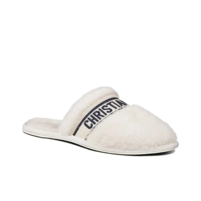 DIOR Chez Moi Casual Single Shoes Women's White Black-3