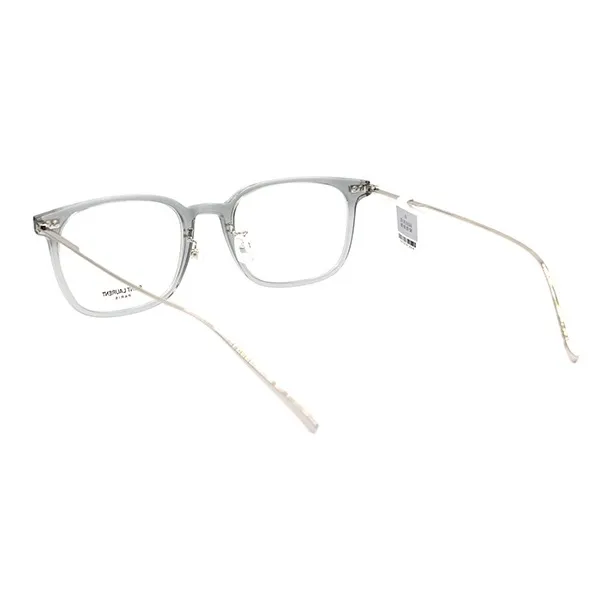SAINT LAURENT Plate Frame Irregular Shape Eyeglass Frames Unisex Transparent Gray-2