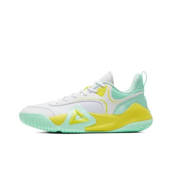 PEAK Sharp Marks Basketball Shoes Men Low Top Blue Yellow