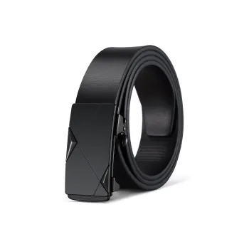 AUGTARLION Business Minimalist Style Fashion Genuine Leather Belt Young Men's Versatile Belt Men's Black 3.5cm
