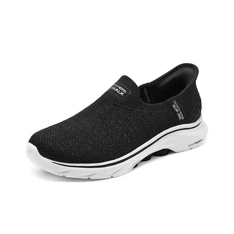 Skechers GO WALK 7 Cushioning Anti Slip And Wear Resistant Rebound Low Top Casual Running Shoes Women's Black White-2