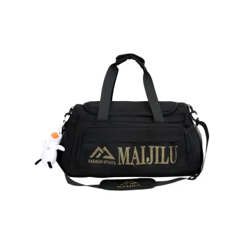 PULUWIRR Nylon Handbag, Travel Bag, Luggage Bag, Shoulder Bag Unisex Black/Gray/Yellow/Orange