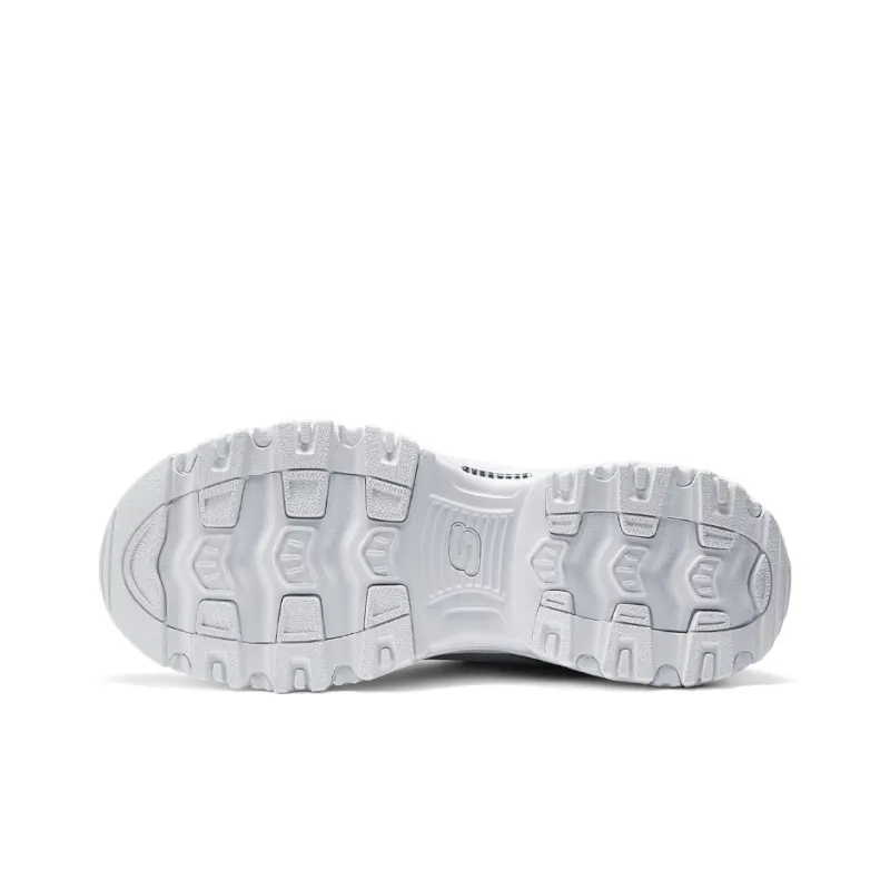 Skechers D'LITES 1.0 Cushioning Wear Resistant Low Top Casual Shoes Women's White Gray Black-5