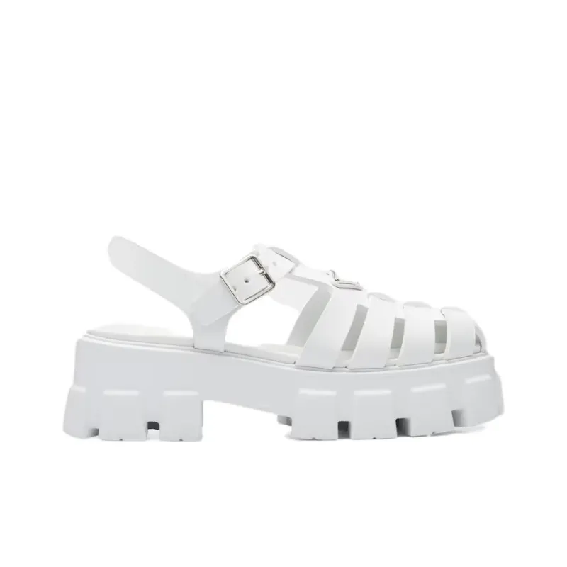 PRADA Monolith Foam Rubber 55mm Sandals White Women's-1