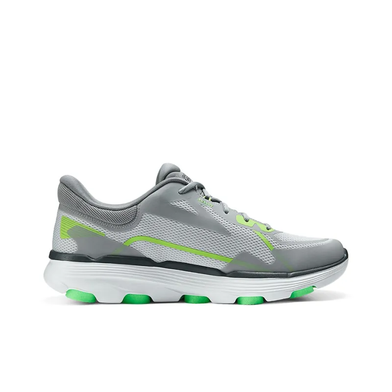 Skechers Cushioning Wear Resistant Low Top Running Shoes Men's Gray Green-1