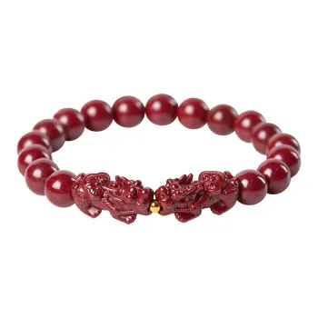 Seven Little Craftsmen Reconstructed Cinnabar Bracelets Women's