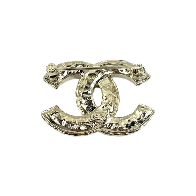 CHANEL Crystal Cc Brooch-1