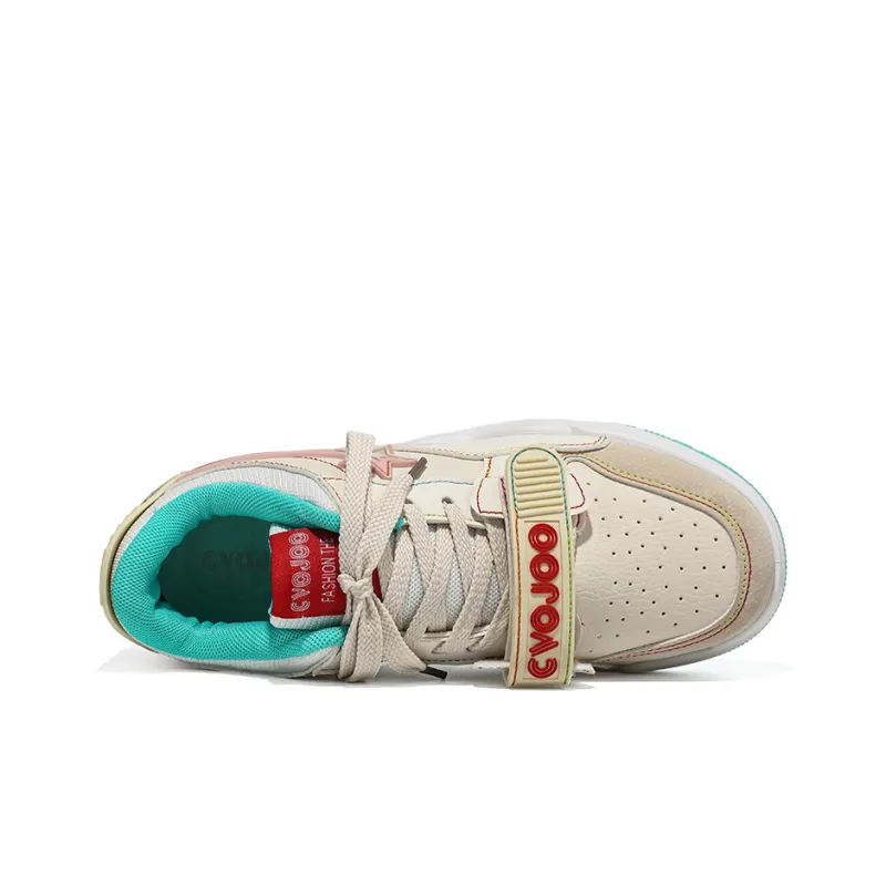 CVOJOO Stars Collection Low Top Skateboard Shoes Unisex Peach Cheese-3