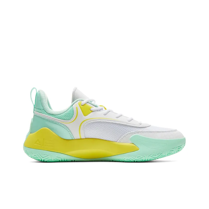 PEAK Sharp Marks Basketball Shoes Men Low Top Blue Yellow-1