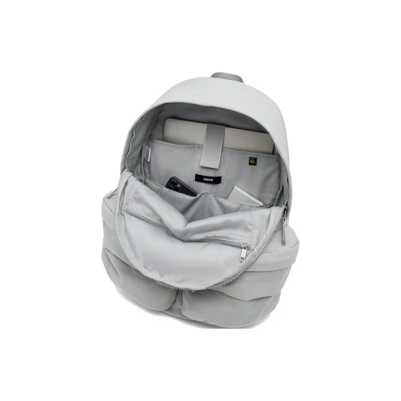 LiNing Cotton Backpack Unisex Gray-4
