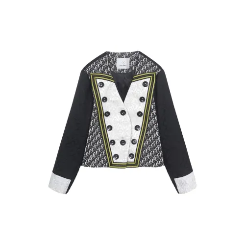 LAZY ZXH Jackets Women's Black/White