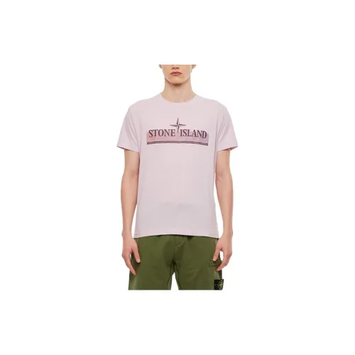 STONE ISLAND T-Shirts Men Pink