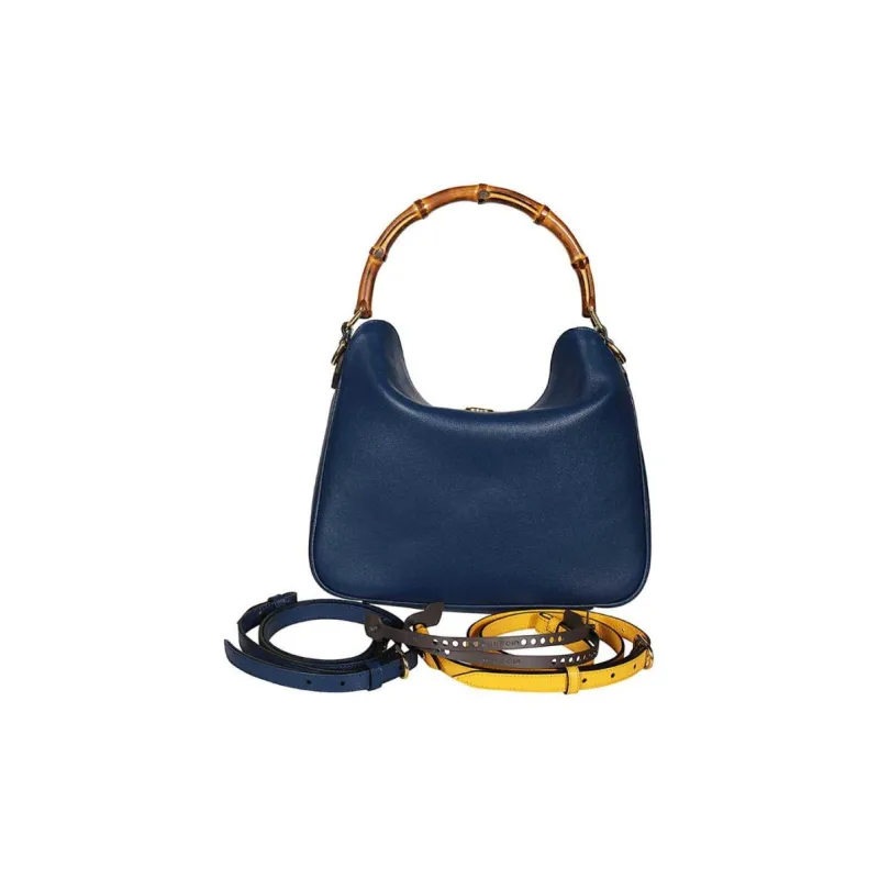 GUCCI Diana Leather Portable Crossbody Bag Shoulder Bag Medium Size Women's Dark Blue-1