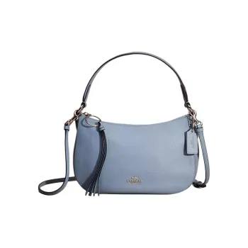 COACH Sutton Leather Shoulder Bag Handbag Shoulder Bag Crossbody Bag Large Size Women's Lake Blue