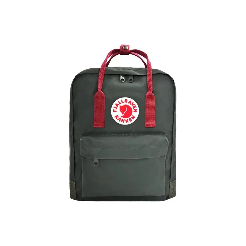 Fjallraven Kanken Vinylon Handbag Backpack Regular Unisex Forest Green Bull Red Multicolor-0