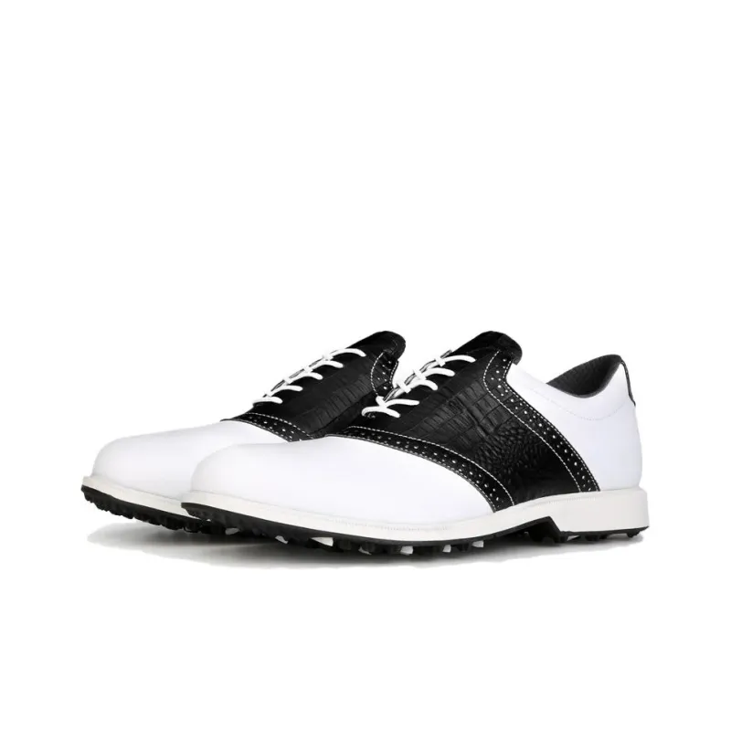 PGA Wear-Resistant Slip-Resistant Low-Top Golf Shoes Men's White Black-2