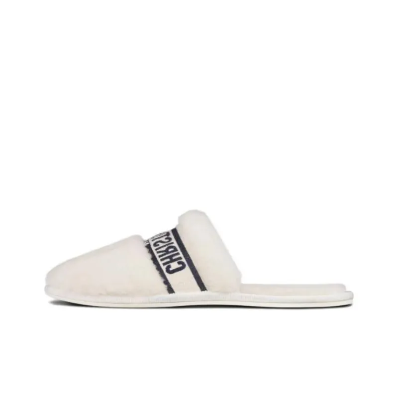 DIOR Chez Moi Casual Single Shoes Women's White Black-0