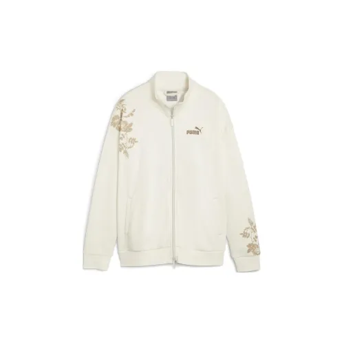 PUMA ESSENTIALS+ FLORAL VIBES Track Jacket FL Sweatshirt Women's White
