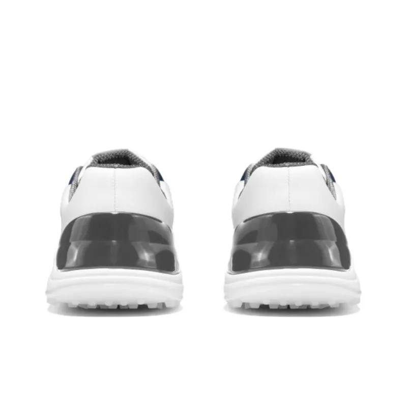 PGA Anti Slip Wear Resistant Low Top Golf Shoes Men's White Black Blue-3