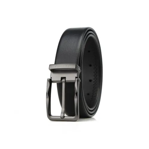 Crocodile Business Pin Buckle Young And Middle Aged Pants Belt Top Grain Cow Leather Leather Belts Men's Width 3.4CM