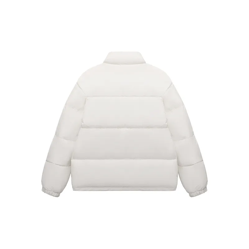 Teach Peace Basic Letter Print Thickened Stand Collar 90 Fill Power White Duck Down Coat Down Jacket Unisex-25
