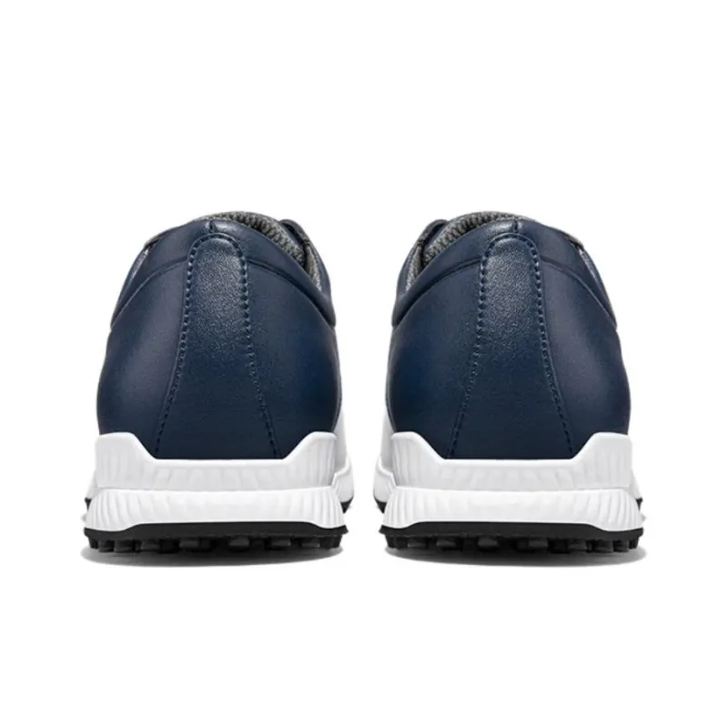 PGA Abrasion Resistant Slip Resistant Low Top Golf Shoes Men's White Navy Blue-3