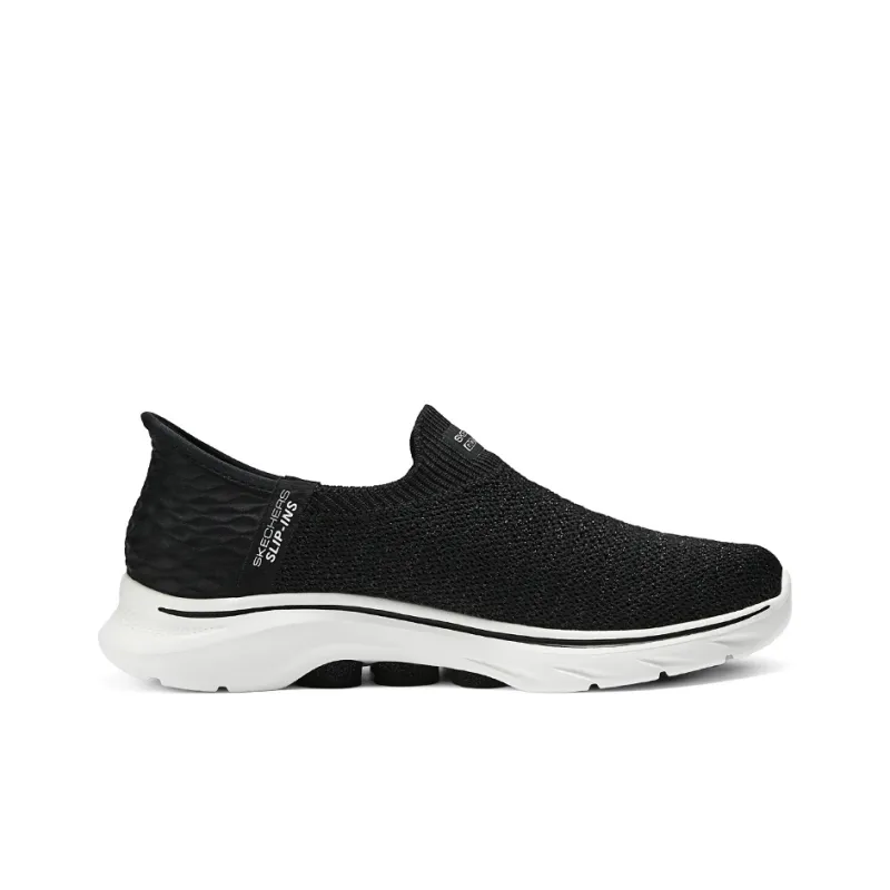 Skechers GO WALK 7 Cushioning Anti Slip And Wear Resistant Rebound Low Top Casual Running Shoes Women's Black White-1
