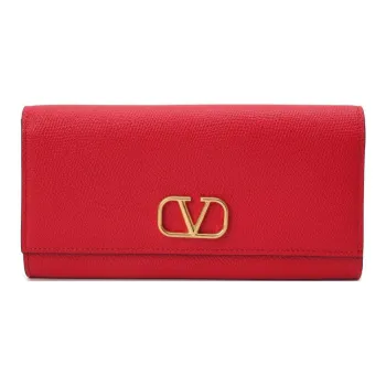 Valentino Leather Wallet Women's Red