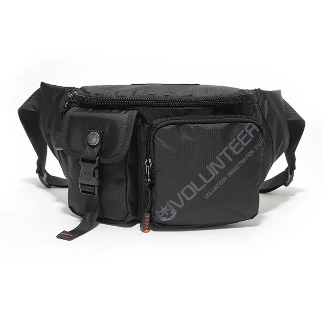 Volunteer Fashion Men's Oxford Shoulder Bag Medium Size Men's Black/Gray-0