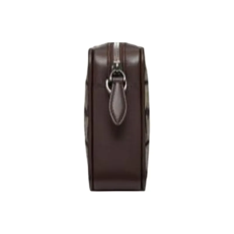Valentino Leather Portable Crossbody Bag Shoulder Bag Men's Black & Beige-3