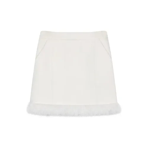 AooRaa Casual Short Skirts Women's White