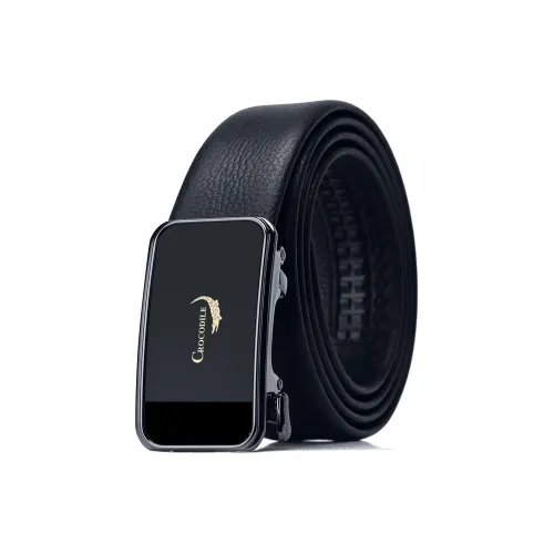 Crocodile Shark Textured Dual-Sided Automatic Buckle Cow Leather Leather Belts Men's 3.6cm