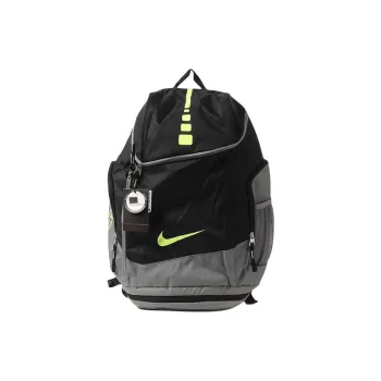 Nike Polyester Backpack Unisex Black/Gray/Neon Green