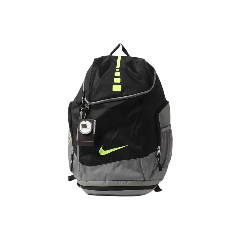 Nike Polyester Backpack Unisex Black/Gray/Neon Green-0