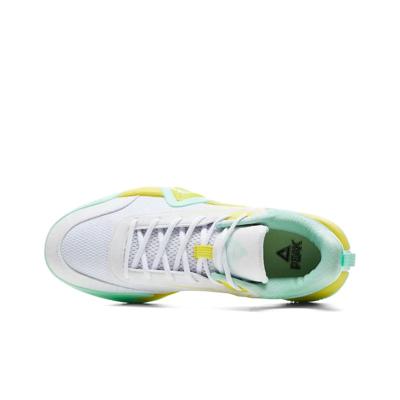 PEAK Sharp Marks Basketball Shoes Men Low Top Blue Yellow-3