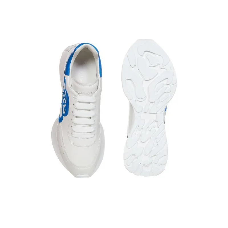 Alexander McQueen Sprint Runner White Cerulean Blue-5