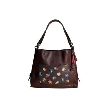 COACH Dalton Leather Tote Bag, Shopping Bag, Handbag, Shoulder Bag Large Size Women's Ox Blood Color
