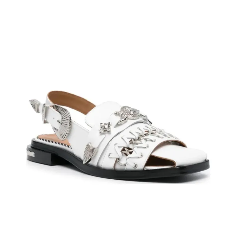 Toga Pulla Embellished Slingback Sandals-1