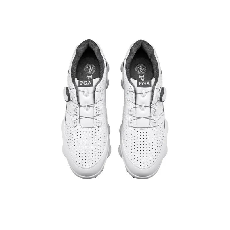 PGA Cushioning, Wear Resistant Low Top Golf Shoes Men's White-2