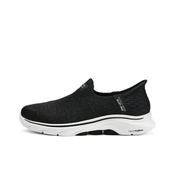 Skechers GO WALK 7 Cushioning Anti Slip And Wear Resistant Rebound Low Top Casual Running Shoes Women's Black White