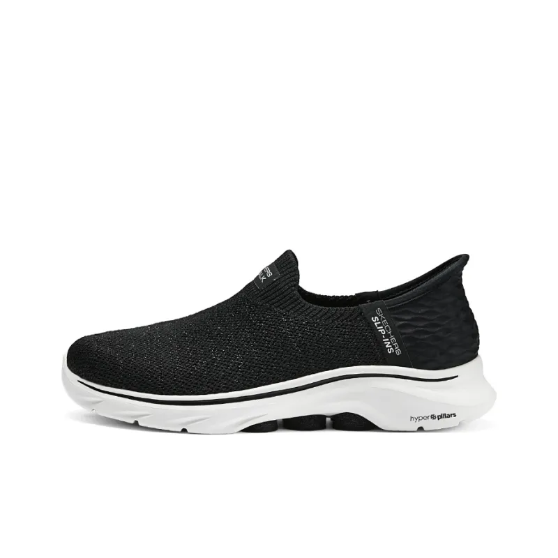 Skechers GO WALK 7 Cushioning Anti Slip And Wear Resistant Rebound Low Top Casual Running Shoes Women's Black White-0