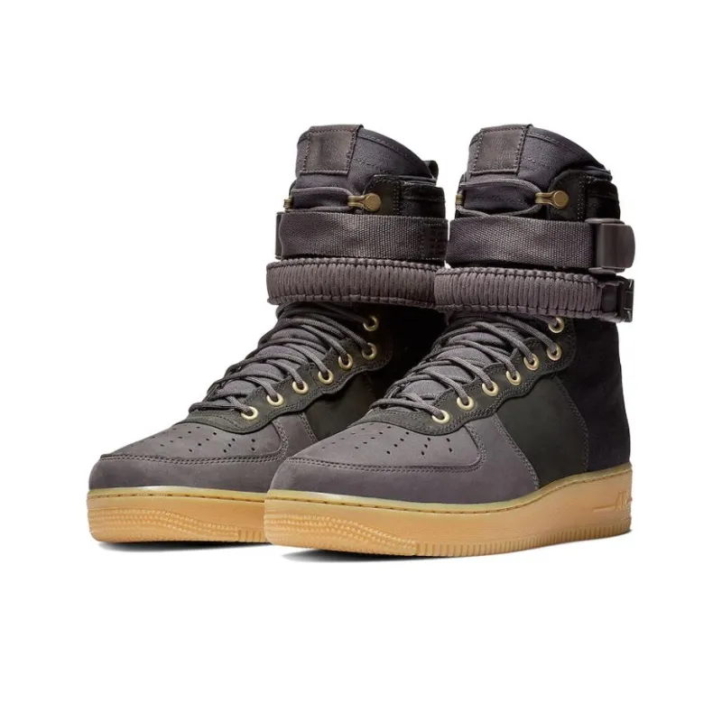 Nike Sf Air Force 1 High Black Light Brown-2