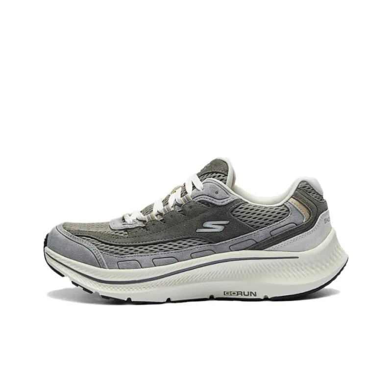 Skechers Go Run Consistent 2.0 Durable Breathable Lightweight Low Top Casual Shoes Men's Gray Brown-0