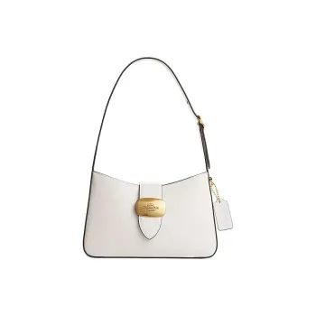 COACH Eliza Cow Leather Crescent Bag One Shoulder Handbags Women's Chalk White