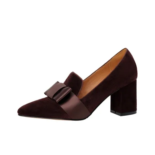 Zi Xiao Loafers Women's Mid Top Brown