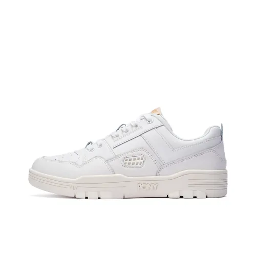 PONY M100 Cushioned Slip-Resistant Low-Top Skateboard Shoes Unisex White