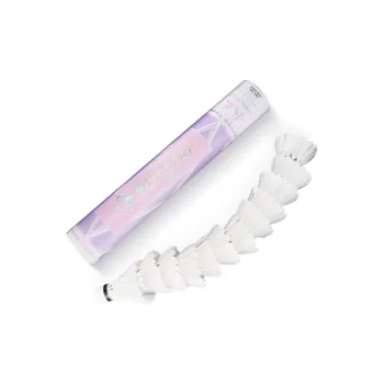KUMPOO Goose Feather Shuttlecock 12 Pack Goose Feather Everyday Shuttlecocks