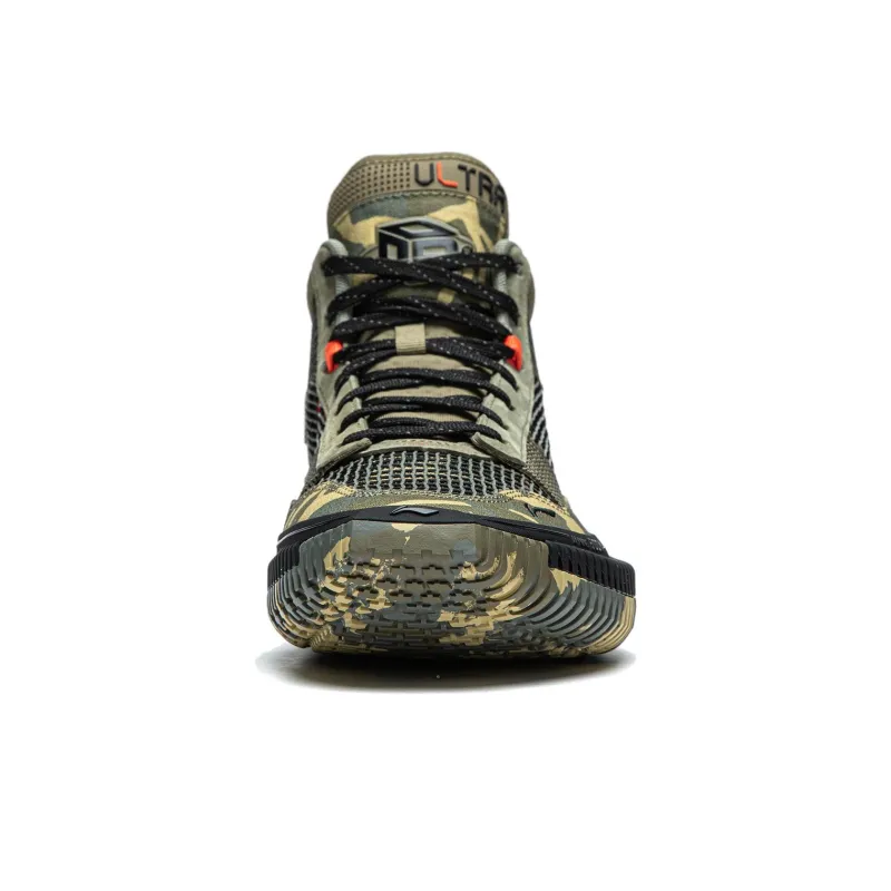 LiNing Badfive 3 Ultra Camouflage Cushioned Slip Resistant Lightweight Mid Top Basketball Shoes Men's Green-3