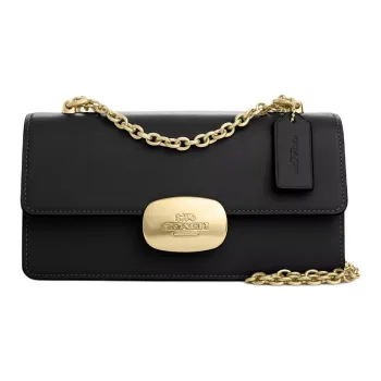 COACH Calfskin Small Square Bag Shoulder Bag, Crossbody Bag Medium Size Women's